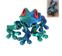 3D Printed Magnetic Frog Toy, New Magnet Frog Fridge, Articulated Tree Frogs Fridge Magnets with Movable Multiple Joints, Glow Animals Refrigerator Magnets for Home Office Kitchen Decor (#H,S)