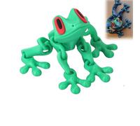 3D Printed Magnetic Frog Toy, New Magnet Frog Fridge, Articulated Tree Frogs Fridge Magnets with Movable Multiple Joints, Glow Animals Refrigerator Magnets for Home Office Kitchen Decor (#J,M)