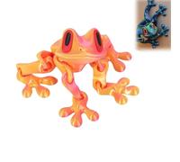 3D Printed Magnetic Frog Toy, New Magnet Frog Fridge, Articulated Tree Frogs Fridge Magnets with Movable Multiple Joints, Glow Animals Refrigerator Magnets for Home Office Kitchen Decor (#E,S)