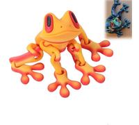 3D Printed Magnetic Frog Toy, New Magnet Frog Fridge, Articulated Tree Frogs Fridge Magnets with Movable Multiple Joints, Glow Animals Refrigerator Magnets for Home Office Kitchen Decor (#I,L)