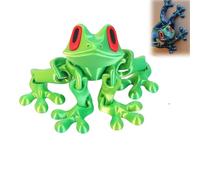 3D Printed Magnetic Frog Toy, New Magnet Frog Fridge, Articulated Tree Frogs Fridge Magnets with Movable Multiple Joints, Glow Animals Refrigerator Magnets for Home Office Kitchen Decor (#F,M)