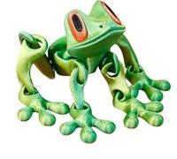 3D Printed Magnetic Frog Toy,Realistic Jumping Frog Fridge Magnet with Articulated Joints, Funny Frog Refrigerator Magnet, Creative Poseable Decor for Metal Surfaces, for Home Desktop Decor (F, L)