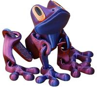 3D Printed Magnetic Frog Toy,Realistic Jumping Frog Fridge Magnet with Articulated Joints, Funny Frog Refrigerator Magnet, Creative Poseable Decor for Metal Surfaces, for Home Desktop Decor (B, L)
