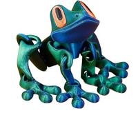 3D Printed Magnetic Frog Toy,Realistic Jumping Frog Fridge Magnet with Articulated Joints, Funny Frog Refrigerator Magnet, Creative Poseable Decor for Metal Surfaces, for Home Desktop Decor (A, S)