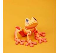 3D Printed Magnetic Frog Toy,Realistic Jumping Frog Fridge Magnet with Articulated Joints, Funny Frog Refrigerator Magnet, Creative Poseable Decor for Metal Surfaces, for Home Desktop Decor (C, L)