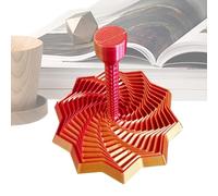 3D Printed Sensory Fidget Toy, Spiral Star Shapes, Stress-Relief Desk Gadget for Men, Women, Boys, and Girls, Durable and Portable, Focus Relaxation Tool for Home, Office, or Classroom