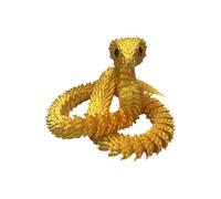 3D Printed Snake - Articulated Animal Toy, Creative Flexiblle Snake Model | Portable Desktop Reptil Figure, Realistic Movable Sculpture for Girls Boys Kids Adults Room Decor Display