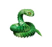 3D Printed Snake - Articulated Creative Desktop Ornament, Flexible Fidget M