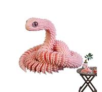 3D Printed Snake - Realistic Desk Toy for Adults | Flexible Articulated Model with Smooth Joints, Educational Collectible, Fun Stress Reliever for Home or Office Display Realistic Articulated Movement