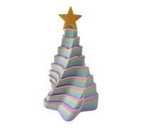 3D Printed Star Fidget, Multi-Color Telescopic Toy, 7.48x4.41 Inches Increase Atmosphere, Pull-out Evergreen Tree Design, Novelty Desk Toy for Stress Reliever, Center