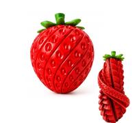 3D Printed Twisty Strawberry Fidget Toy,Twist and Turn Sensory Puzzle Ball For Stress Relief,Anxiety Relief Desk Fidget(Red)