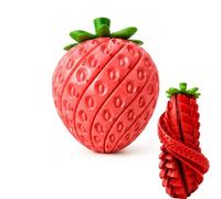 3D Printed Twisty Strawberry Fidget Toy,Twist and Turn Sensory Puzzle Ball For Stress Relief,Anxiety Relief Desk Fidget(Pink)