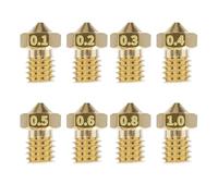 3D printer nozzle, Boquilla de latón extrusora de 1 pieza, Compatible con impresora 3D de filamento E3D V5 V6/0,75mm, cabezal de impresión de rosca M6,parts(1.0mm)