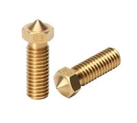 3D printer nozzle, Boquilla de volcán Hotend for impresora 3D, Compatible con E3D M6 0,2/0,3/0,4/0,5/0,6/0,8/1,0/1,2mm for Kit de actualización de filamentos de 1,75/3mm,parts(0.6mm)