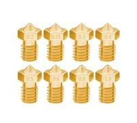3D printer nozzle, Boquilla roscada de latón for impresora 3D V6 M6, 5/10 Uds., 0,2/3/0,4/0,5/0,6/1,0mm for filamento de 1,75mm, Compatible con extrusora E3D V5,parts(0.8mm)