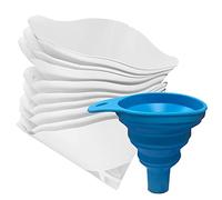 3D Printer Silicone Collapsible Funnel 15mm por MMOBIEL - Compatible con Impresora 3D SLA DLP LCD + 100 Filtros de Malla Fina de Nylon Para Pinturas