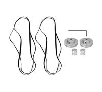 3D Printer Timing Pulley Set | 60T & 20T Aluminum Alloy Pulleys with Rubber Belt | No - Slip Transmission for CNC Machines/Milling/Drilling | 1220mm Belt, M4 Screw (20t 5mm(0.2in) Plus 60t