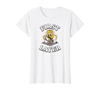 3D Printing First Layer Maker Humor Camiseta gráfica económica, Mujer, Blanco, L