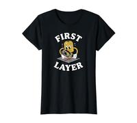 3D Printing First Layer Maker Humor Camiseta gráfica económica, Mujer, Negro, XL