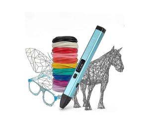 3D Printing Pen Kit with LCD Display 10 Color PLA Filament And Stencil Book for Creative Projects And DIY Crafts