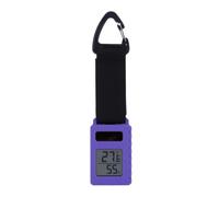 3D Printing Solar Temp Humidity Meter Solar + Button Cell CR032 30g Ultra-Light Digital Thermometer with Carabiner Clip Multi-Purpose Temperature Monitor for Camping Hiking Travel