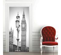 3D Puerta Foto Autoadhesivo Puerta Pegatina Puerta Cartel Puerta Puerta Papel Pintado Puerta Mural Puerta Arte Puerta Pegatina Pared Puerta Farola Torre Del Reloj Edificio 90 X 210 Cm Para Sa -5E0O1Z6