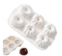 3D Pumpkin Silicone Baking Mould - 6-Cavity Food-Grade Non-Stick Cake Tin | Large Mousse & Dessert Mould For Halloween, Thanksgiving & Autumn Baking (37x26cm)