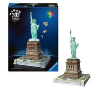 Ravensburger - Puzzle 3D Adultos Iconics: Estatua De La Libertad Led | Puzzles 3D para Adultos Y Niños De 8 Años O Más | Maquetas para Montar De 108 Piezas | Regalos Niños 8 Años O Más