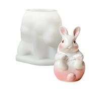 3D Rabbit Silicone Mold-DIY Easter Bunny Crafting Tool, Resin Casting Equipment, Flexible Wax Casting, Reusable Soap Making, Detailed Clay Sculpture, Holiday Table Ornament | For Crafters