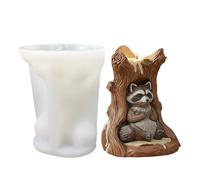 3D Raccoon Stump Silicone Mold - 3D Cute Silicone Animal Mold | Holiday Party Supplies For Thanksgiving, Weekday Celebrations, Desktop, School, Birthday, Dormitory & Centerpiece Decoration