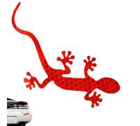3D Reflective Gecko Car Sticker | 4.1x3.5 Inch, Blue/Red/White/Yellow/Green | Adhesive, Scratch Cover, Safety Warning | Rear Bumper Trunk Decal For Auto Truck SUV, Creative Gift For Driver