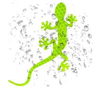 3D Reflective Gecko Car Sticker | 4.1x3.5 Inch, Blue/Red/White/Yellow/Green | Adhesive, Scratch Cover, Safety Warning | Rear Bumper Trunk Decal For Auto Truck SUV, Creative Gift For Driver