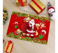 3D Regalo de Año Nuevo: Feliz Navidad, Alfombra, Alfombra de Entrada, Dormitorio, baño, Inodoro, Alfombra Antideslizante, árbol de Navidad decoración para la chica-60x90cm