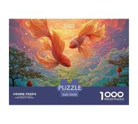 3D_Rendering_of_Gold_koi_Fish 1000 Pcs Stabiler Karton Puzzle Celestial Koi Fish Lebendige Bilder Kreatives Spiel Puzzles Als Geburtstagsgeschenke 70x50cm/1000pcs
