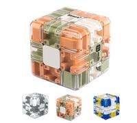 3D Rolling Ball Maze Cube, 2026 Upgraded Large Labyrinth 3D Marble Maze Cube, Education Sensory Toys Spatial Awareness Brain Training Toy, for Classroom Party Birthday School (Orange)