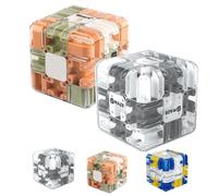 3D Rolling Ball Maze Cube, 2026 Upgraded Large Labyrinth 3D Marble Maze Cube, Education Sensory Toys Spatial Awareness Brain Training Toy, for Classroom Party Birthday School (Orange+Gray)