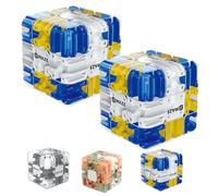 3D Rolling Ball Maze Cube, 2026 Upgraded Large Labyrinth 3D Marble Maze Cube, Education Sensory Toys Spatial Awareness Brain Training Toy, for Classroom Party Birthday School (2PCS-Blue)