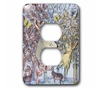 3D Rose Fairies Flying in The Forest 2 Tapas de Enchufe, Multicolor