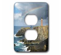 3D Rose Isle of Lewis, Coast and Lighthouse. Scotland 2 Tapas de Enchufe, Multicolor