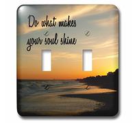 3D Rose LSP_234436_2 DO What Makes Your Soul Shine Sunset On Beach Background Double Toggle Switch, multicolor