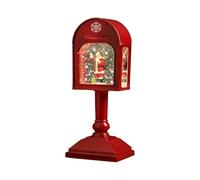 3D Rotating Christmas Snow Globe - Musical Lantern Figurine with 8 Holiday Songs for Seasonal Decoration | Ideal for Family Parties Home Living Room Table or Mantle Display