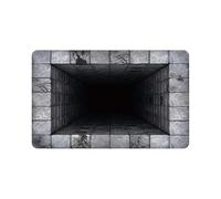 3D Rugs Optical Illusion | 31.5 X 19.7 Inch Non-Slip Quick Dry Mat, 3D Hole Carpet For Thanksgiving Home Holiday New Year Party Eve Entryway Living Room Bedroom Hallways Use