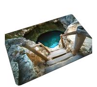 3D Rugs Optical Illusion - Home Decor, Trap Optical Illusion Bottomless Non-Slip Doormat | Indoor/Outdoor for Door Entrance Bathroom Stairs Playroom Living Room or Area Decoration (J,31.49*47.24in)