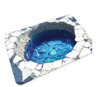 3D Rugs Optical Illusion - Home Decor, Trap Optical Illusion Bottomless Non-Slip Doormat | Indoor/Outdoor for Door Entrance Bathroom Stairs Playroom Living Room or Area Decoration (G,19.68*31.49in)