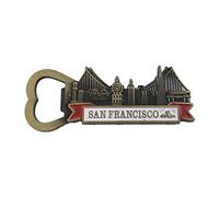 3D San Francisco EE. UU. Refrigerador Frigorífico Imán Abrebotellas Recuerdos turísticos Hecho a Mano Metal Craft Pegatinas magnéticas Inicio Cocina Decoración Viaje Regalo