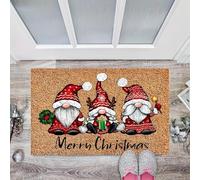 3D Santa Claus Welcome Doormat, Soft Non-Slip Home Decor, Three Little Elves Decorate Entrance Hallway Mat, Kitchen Rug-40x60cm