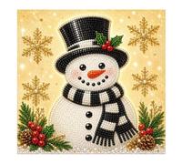 3D Santa Snowman Pearl Art Kit, DIY Frame Decor, Entrance Craft Set