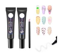 3D Sculpting Gel,2PCS Gel de Uñas 3D,Transparente para Esculpir Uñas,Rhinestone Glue,para Esculturas de Uña Diseño de Manicura DIY