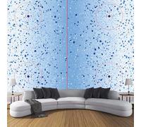 3D Seda Papel Pintado Panorámico Ilustración Pista Hockey Sobre Hielo, 200 × 140 Cm, Patrón Terrazo Grandes Murales Tapiz Para Salón, Adulto Habitación De Niños, Estudio Decoración,Azul Claro