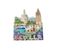 3D Sevilla España Nevera Imán de Nevera Recuerdos Turísticos Pegatinas Magnéticas Hechas A Mano Inicio Cocina Decoración Regalo de Viaje